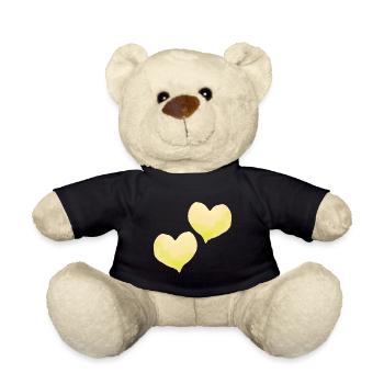 Coeurs Amour Dans Amour Mariage - Nounours - noir - Devant