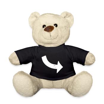 Arrow drawing sketch white - Teddy Bear - black - Front