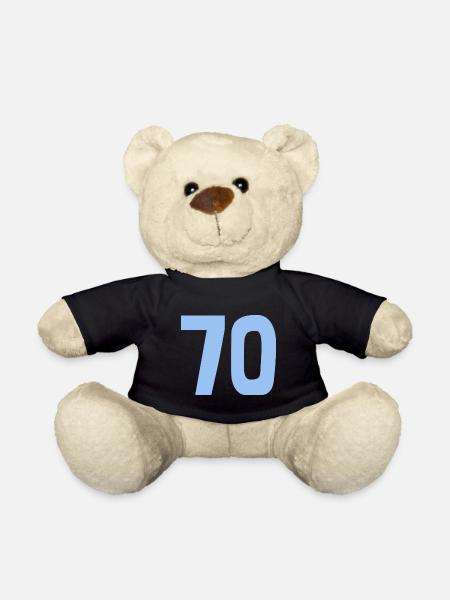 70. 70 ANS. 70e ANNIVERSAIRE. ANNIVERSAIRE 70 ANS. - Nounours - noir