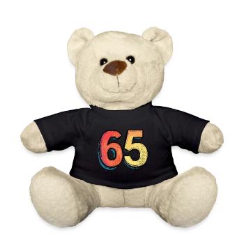 65 Number Comic - Teddy Bear - black - Front