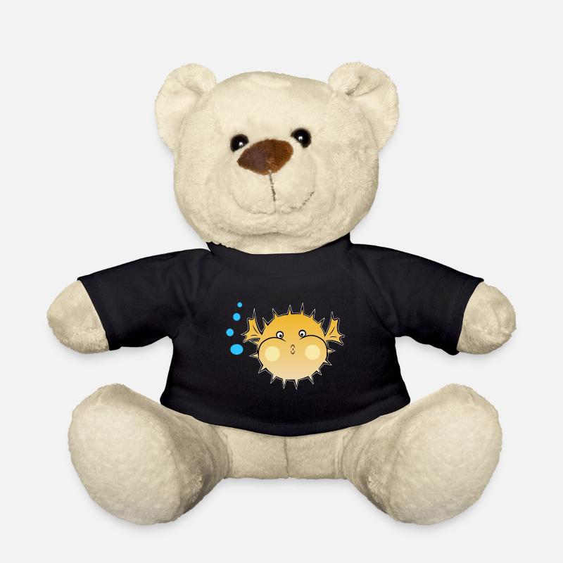 Puffer fish underwater fish gift ocean sea - Teddy Bear - black