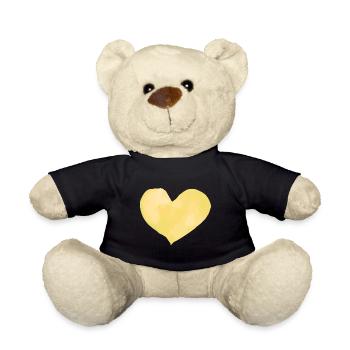 Heart Love In Love - Teddy Bear - black - Front