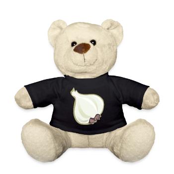 knoblauch garlic veggie gemuese vegetables4 - Teddy - Schwarz - Vorne