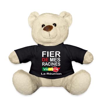Fier de mes origines 974 - Nounours - noir - Devant