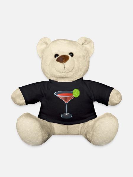 Roter Cocktail mit Limette - Teddy - Schwarz