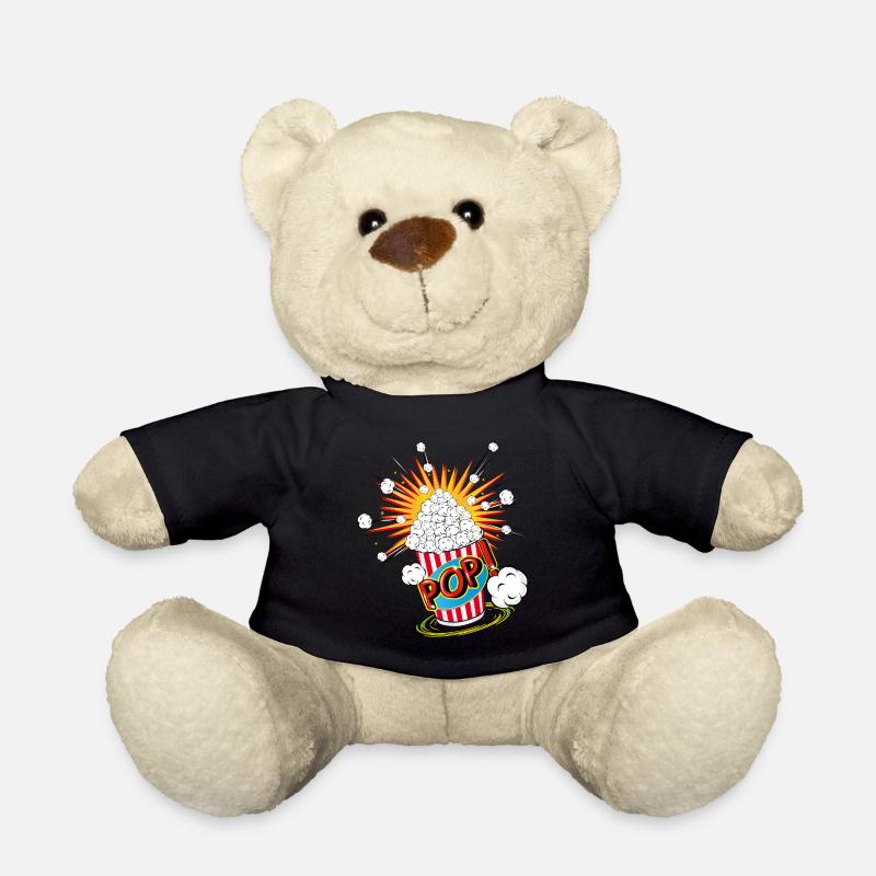 Pop-corn dans un style pop art - Nounours - noir