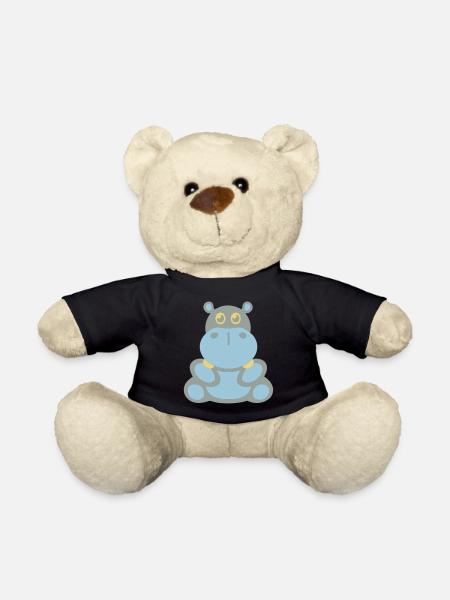 Hippopotame (hippopotame) - Nounours - noir