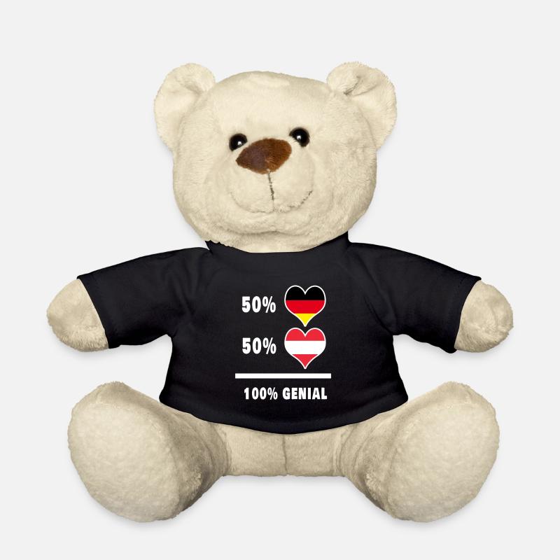 Deutschland und Österreich genial / Geschenk - Teddy - Schwarz