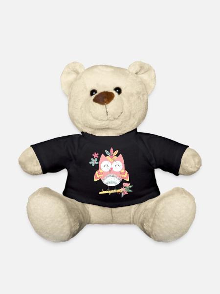 Retro Eule Bunt - Teddy - Schwarz