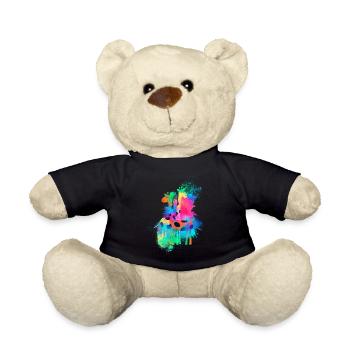 Giraffe afrika farbenfroh - Teddy - Schwarz - Vorne