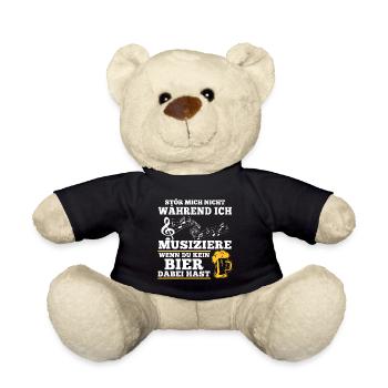 Blasmusik Shirt · Musiker · Störe mich nicht - Teddy - Schwarz - Vorne