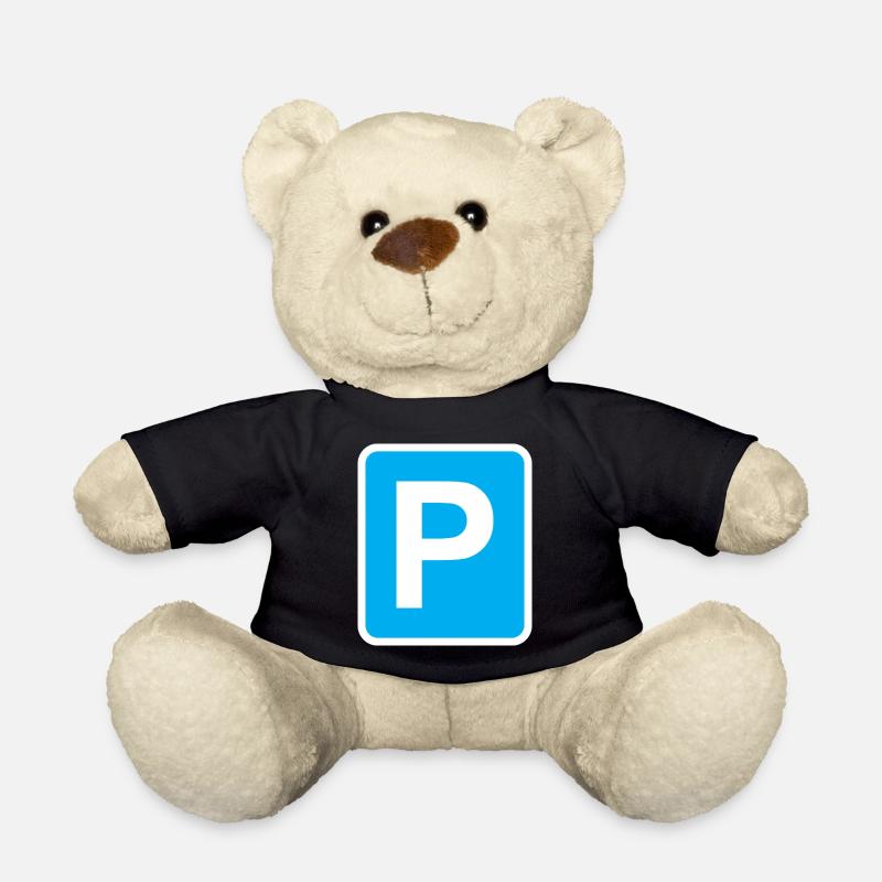 P, symbole du parc, parking - Nounours - noir