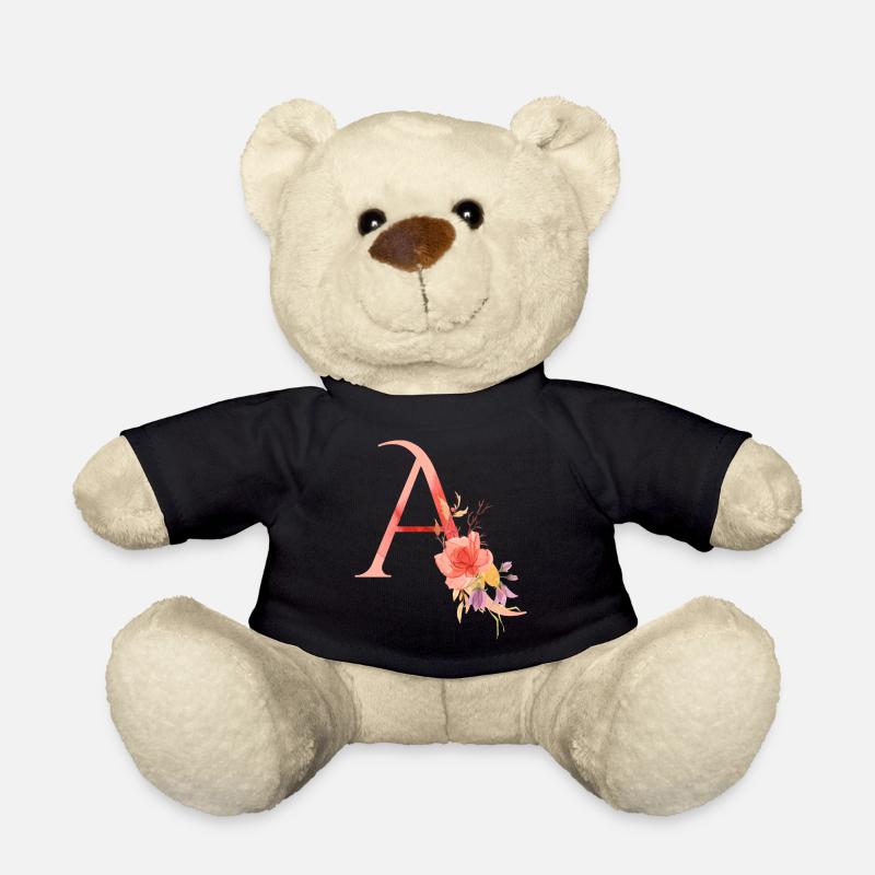 Letter a - Teddy Bear - black
