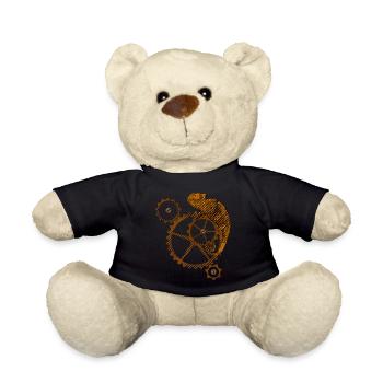 Steampunk Chamäleon - Teddy - Schwarz - Vorne