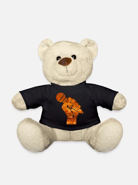Revolution Microphone Martial Arts Gift Idea Fire - Teddy Bear - black
