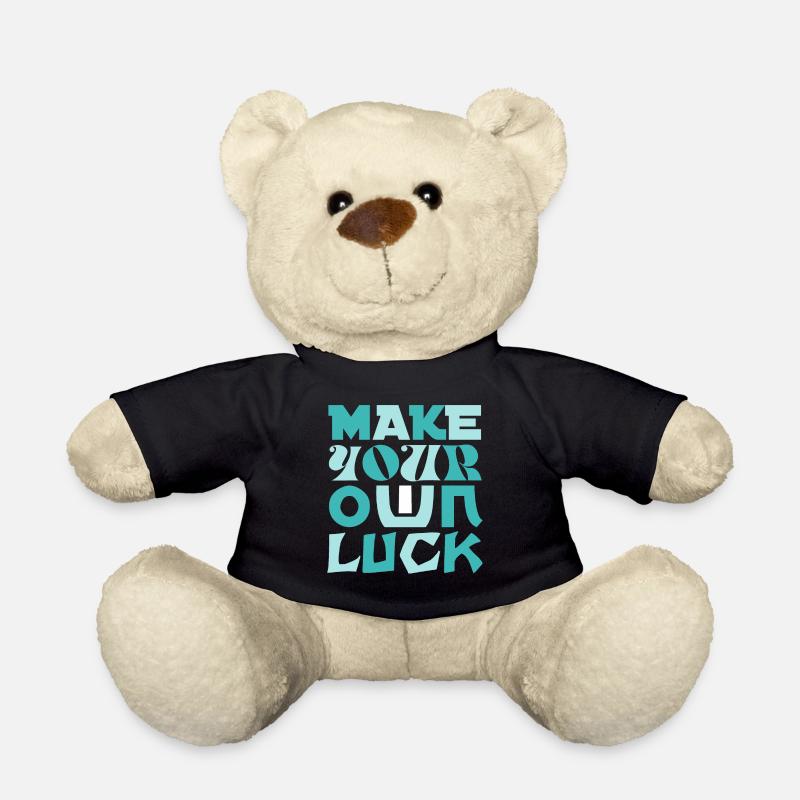 Make YOUR OWN LUCK design your own luck - Teddy Bear - black