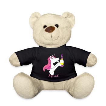Licorne mariée groupe sekt Célébrer Doux Rose Cheval - Nounours - noir - Devant