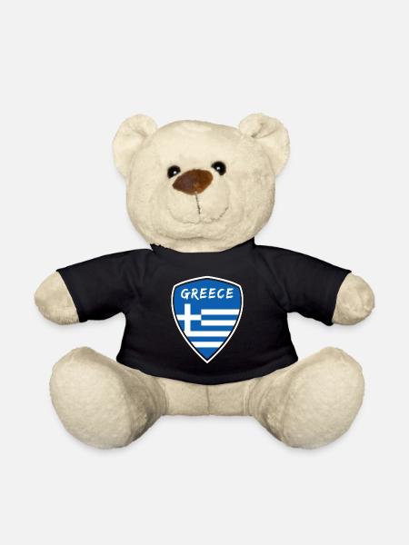 Griechenland Wappen / Geschenk Athen Piräus - Teddy - Schwarz