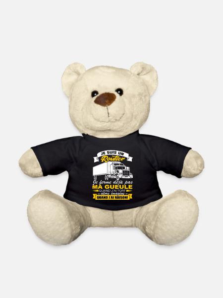 Routier Shirt • Je ferme pas ma gueule • Cadeau - Nounours - noir