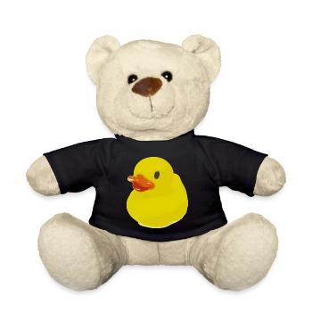 Ente, Badeente, Duck, Rubber Ducky - Nounours - noir - Devant