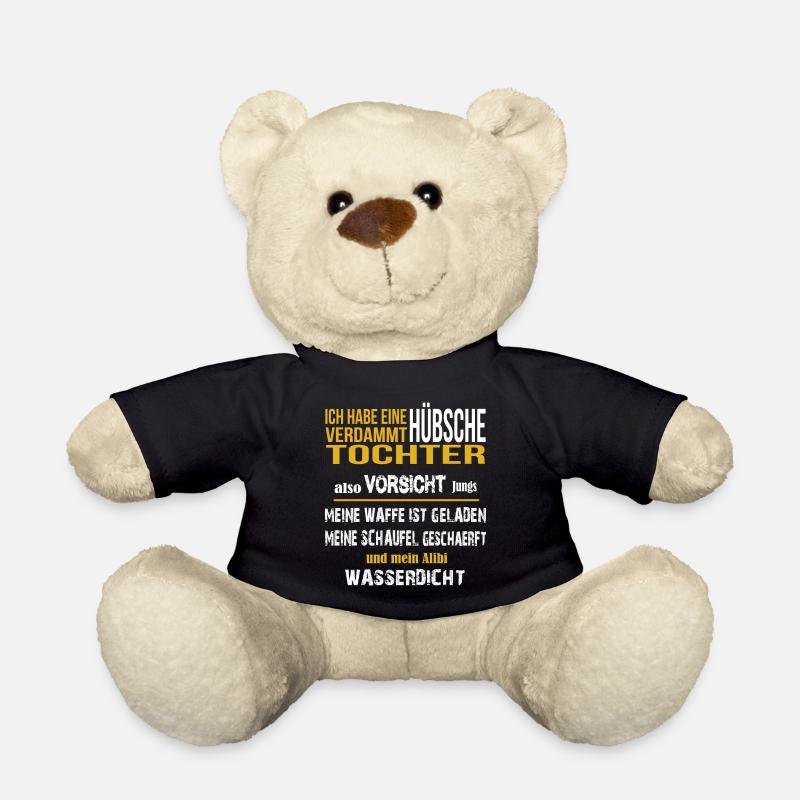 Vater und Tochter - Teddy - Schwarz