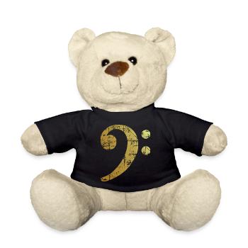 Bassschlüssel (Vintage Goldgelb) Bassisten Bass - Teddy - Schwarz - Vorne