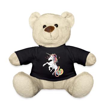 Unicorn - unicorn - Teddy Bear - black - Front