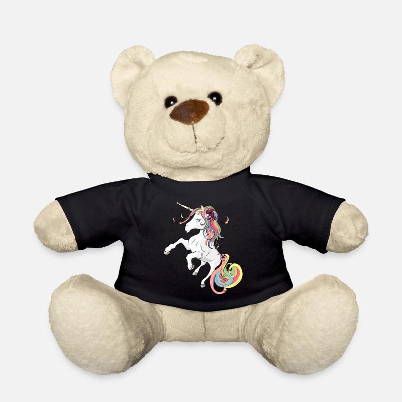 Einhorn - unicorn - Teddy - Schwarz