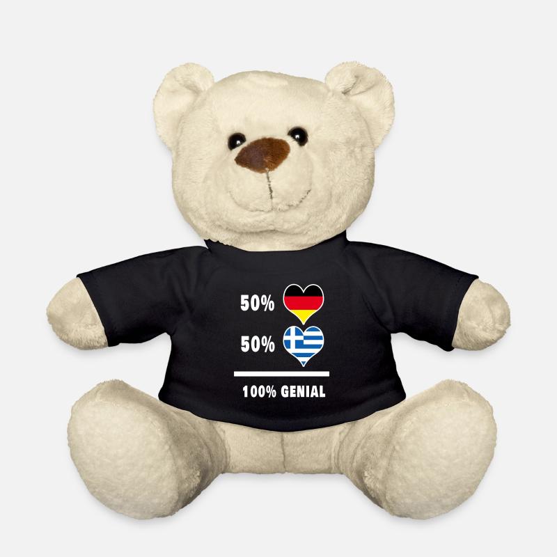 Deutschland und Griechenland Genial / Geschenk - Teddy - Schwarz
