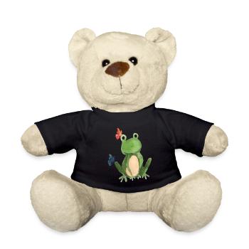 The frog and the butterflies - Teddy Bear - black - Front