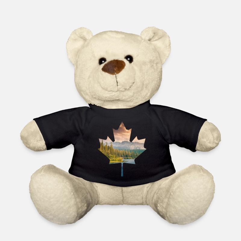 Ahronblatt Canada Nature Forêt Lac Montagnes Camping - Nounours - noir