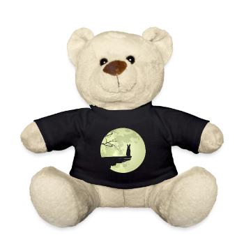 Moon Karnickel Bunnies Easter - Teddy Bear - black - Front