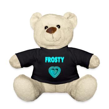 FROSTY HEART - in love - Teddy Bear - black - Front