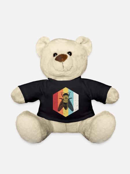 Biene Honigbiene Imker Retro - Teddy - Schwarz