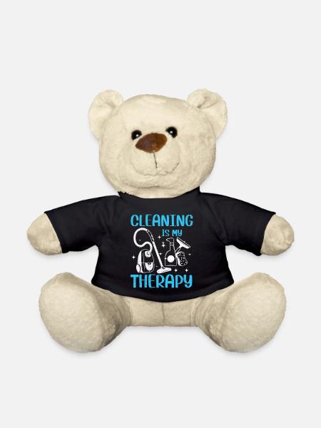 Haushalt Hausfrauen Putzen Putzfrau Geschenk - Teddy - Schwarz