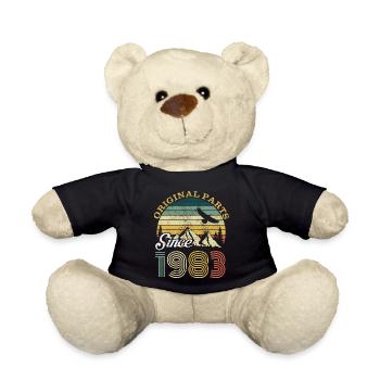 Vintage 1983 83 Birthday Retro Vintage Gift - Teddy Bear - black - Front