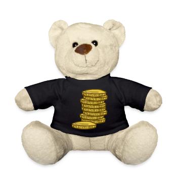 coins - Teddy Bear - black - Front