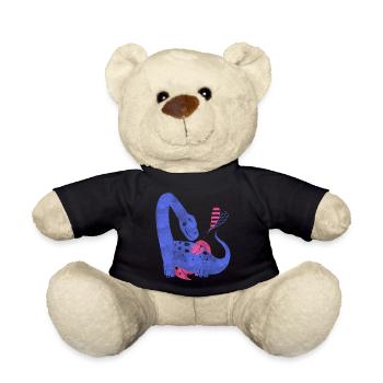 Dino-Mère et Enfant- Amour - Nounours - noir - Devant
