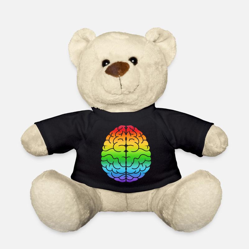 Rainbow Brain - feiern Neurodiversität - Teddy - Schwarz