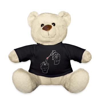 Feminismus Feministin Nagellack - Teddy - Schwarz - Vorne