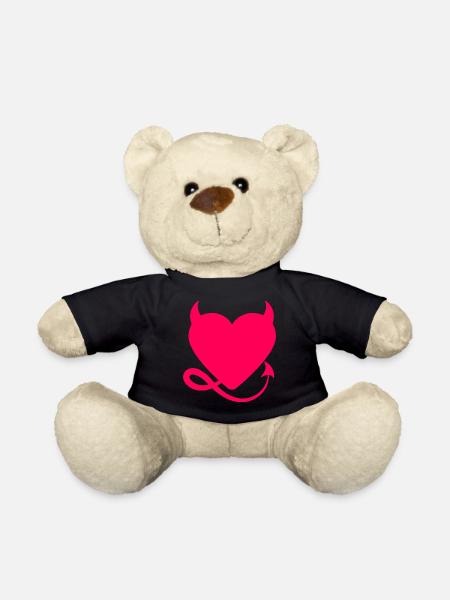 Le diable de cœur - Nounours - noir