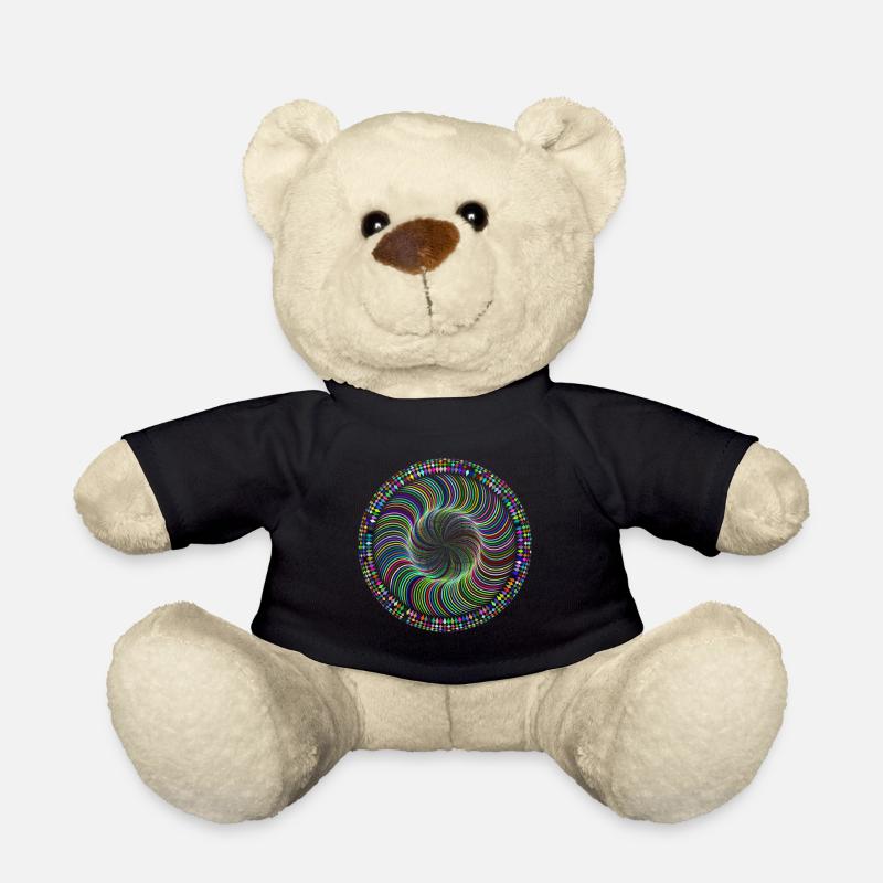 Moire Mandala Twist - Teddy - Schwarz