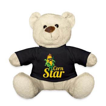 Lustiges Mais-Sterne-Geschenk für einen - Teddy - Schwarz - Vorne