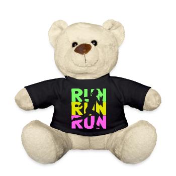 RUN woman silhouette - Teddy Bear - black - Front
