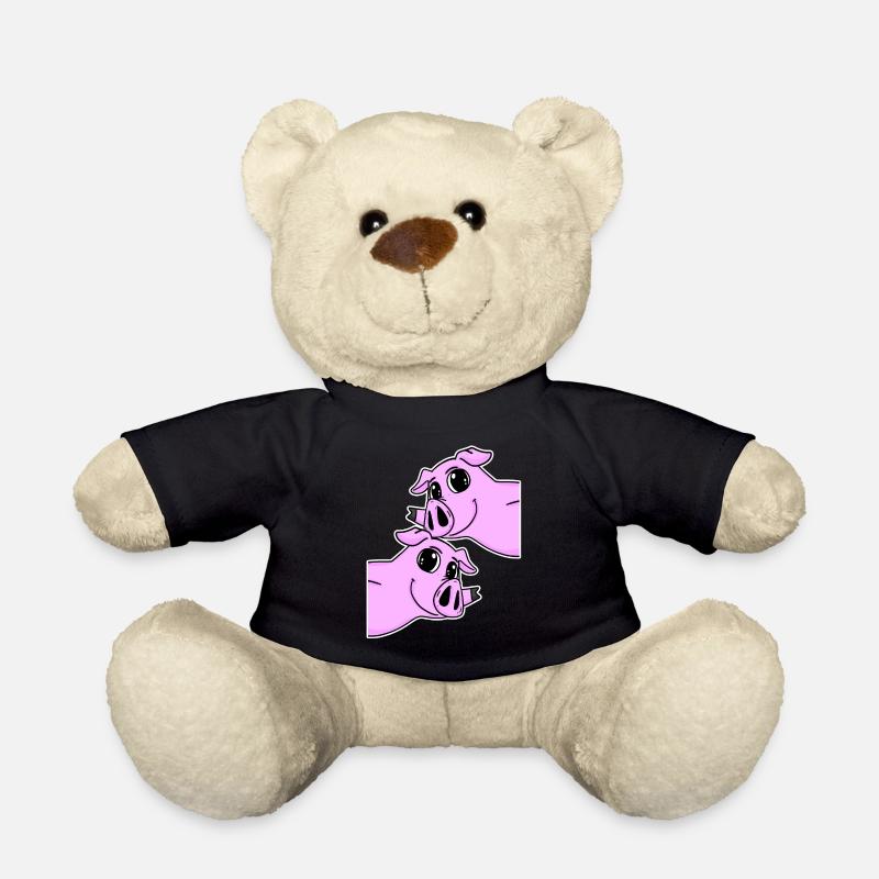 Schwein Schweine - Teddy - Schwarz