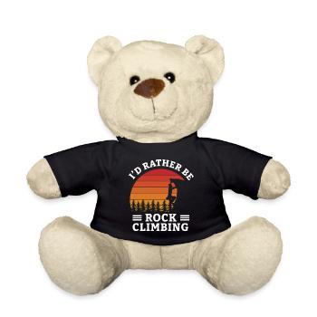 Boulder Climbing Mountaineering Rock Climbing Gift - Teddy Bear - black - Front