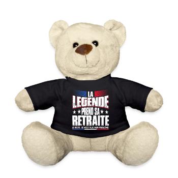 La Légende Prend Sa Retraite - Retraite cadeau - Nounours - noir - Devant