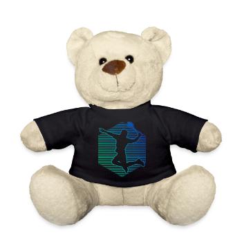 Men's Badminton Player Badminton Badminton Badminton - Teddy Bear - black - Front