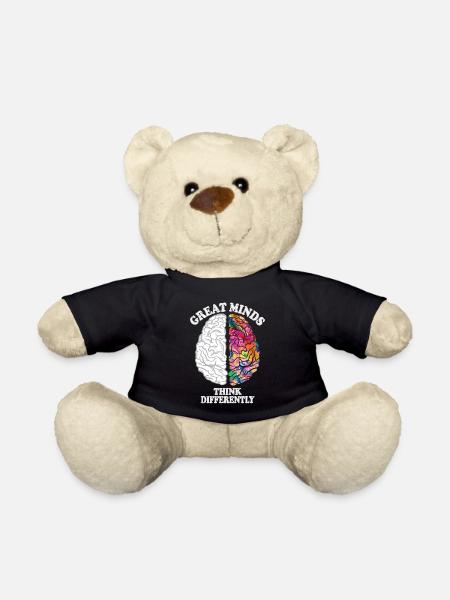 Große Köpfe denken anders Kreatives Gehirn - Teddy - Schwarz