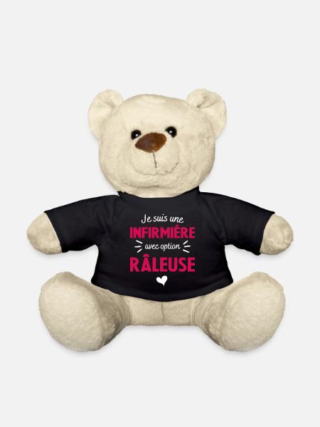 Infirmière Option Râleuse Cadeau Femme - Nounours - noir